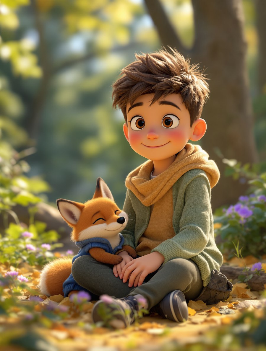 Oliver and His Forest Friend